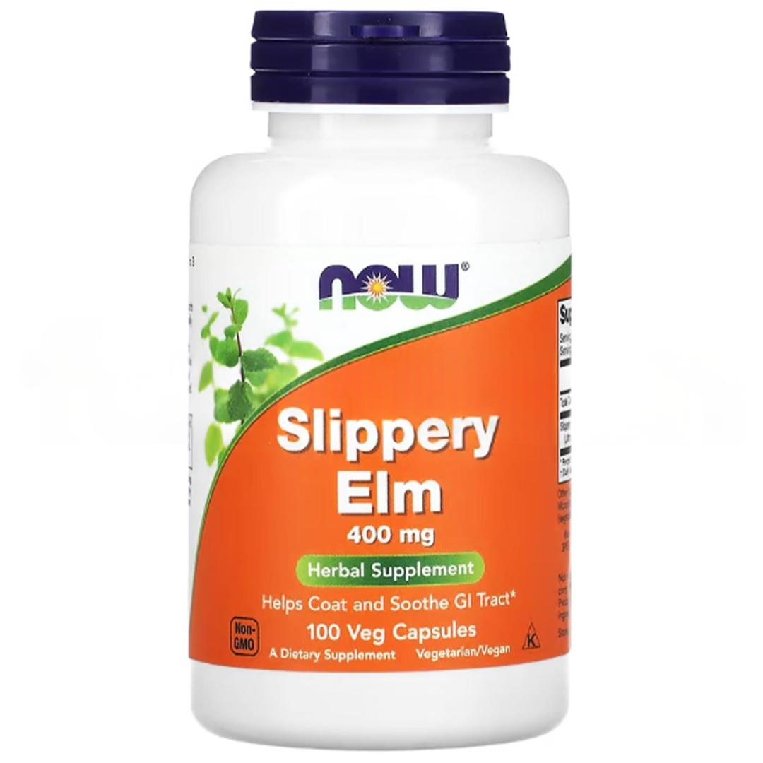 Now Foods Slippery Elm 400 mg 100 Veg Capsules - İthal