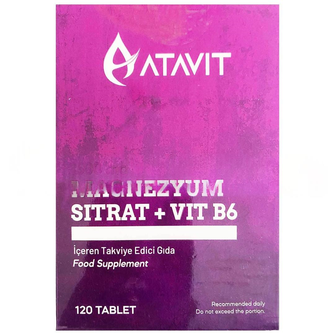Atavit Magnezyum Sitrat + Vit B6 1500 mg 120 Tablet