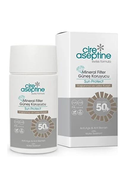 Cire Aseptine Mineral Filtreli Yaşlanma ve Leke Karşıtı SPF 50+ 50 ml Güneş Kremi