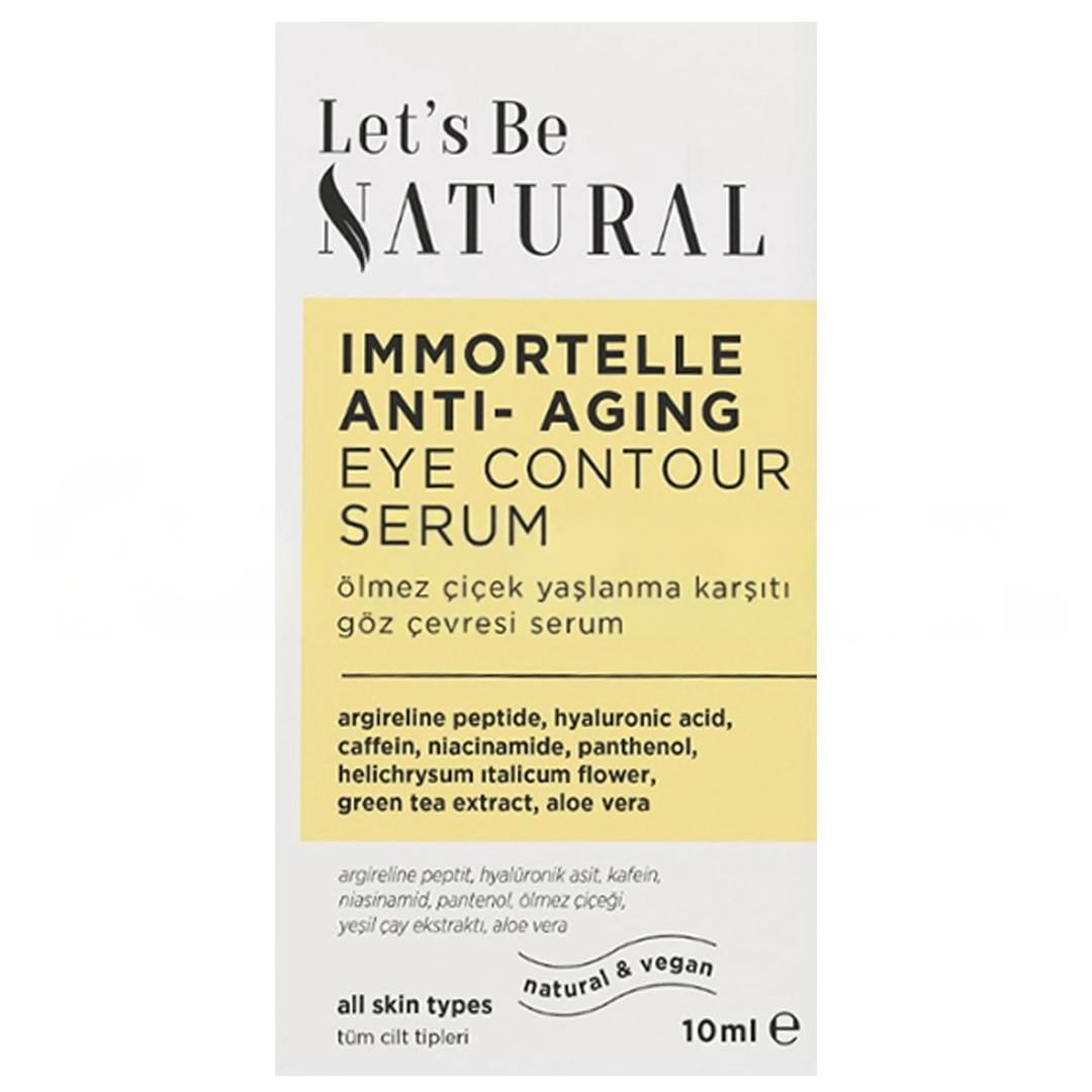Let's Be Natural Ölmez Çiçek Yaşlanma Karşıtı Göz Çevresi Serum Argireline Peptide Serum 10 ml