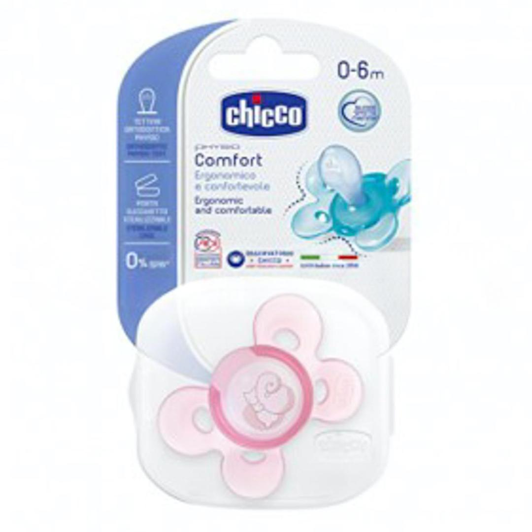 Chicco Physio Comfort Silikon Emzik Kız 0-6 Ay Tekli