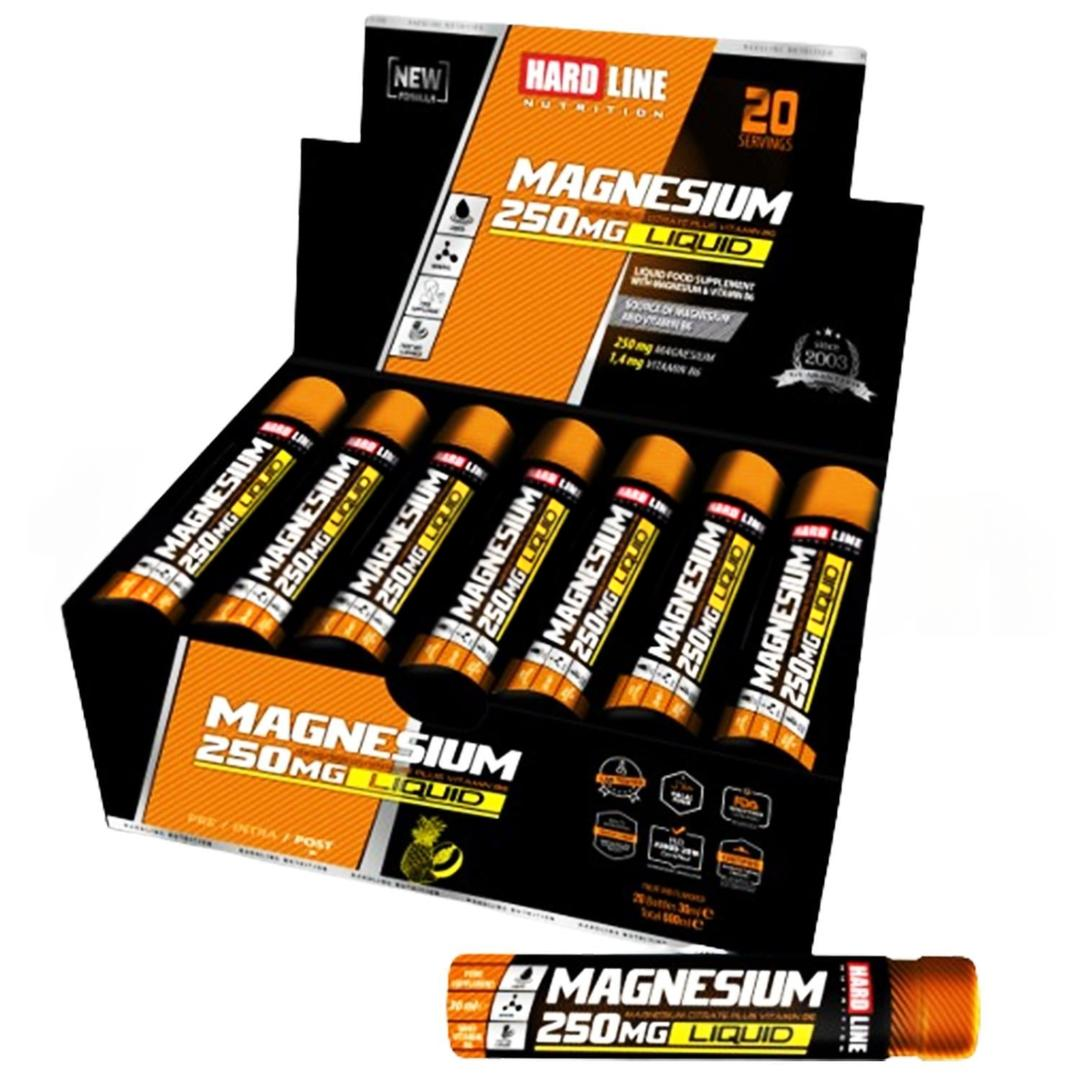 Hardline Magnesium Liquid Ananas Aromalı 250 mg 30 ml 20'li