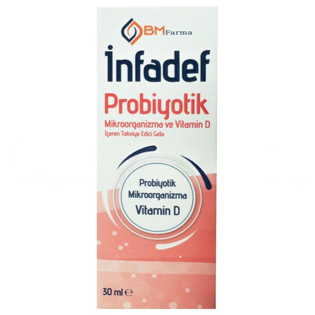 İnfadef Probiyotik Mikroorganizma Vitamin D 30 ml