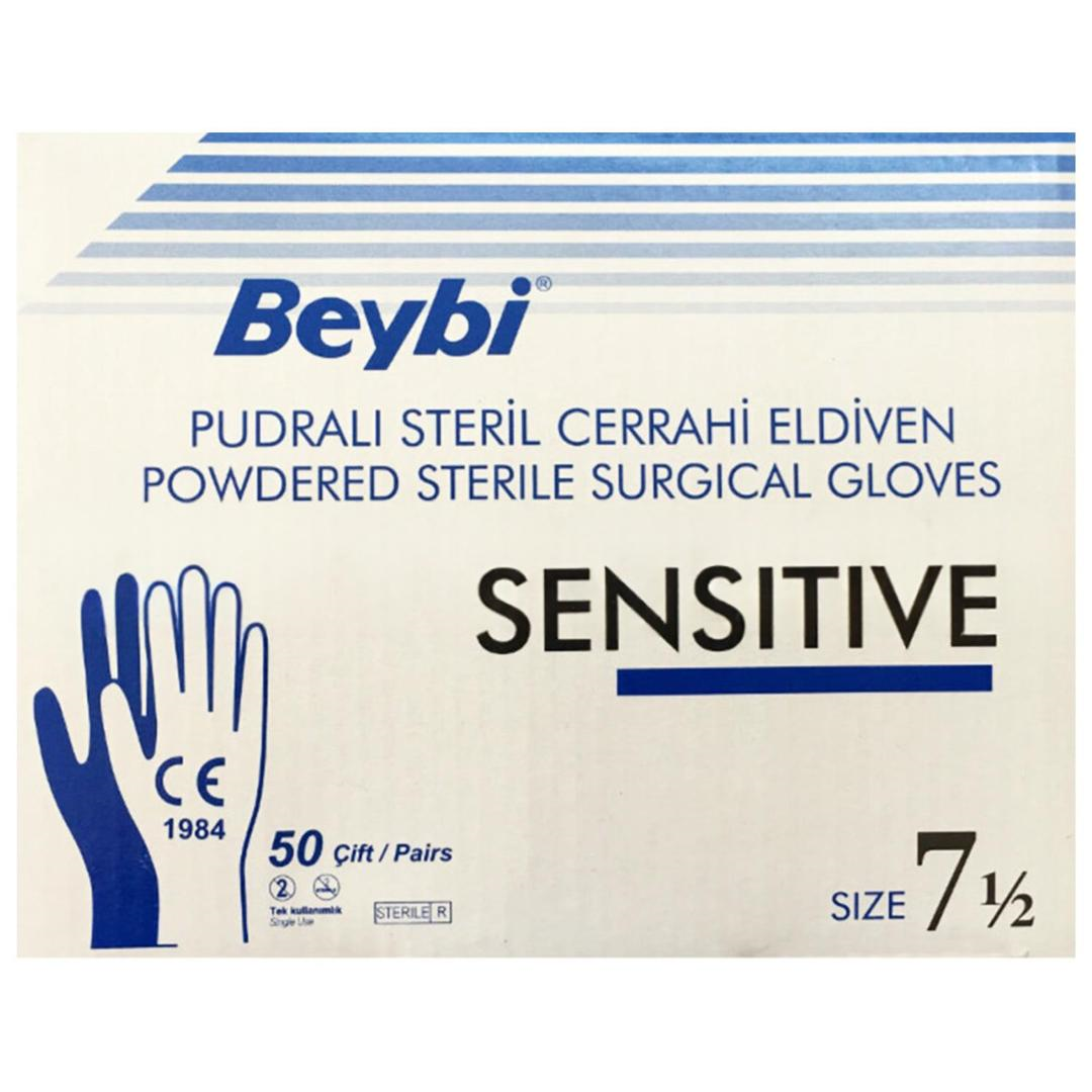 Beybi Sensitive Pudralı Steril Eldiven No: 7.5