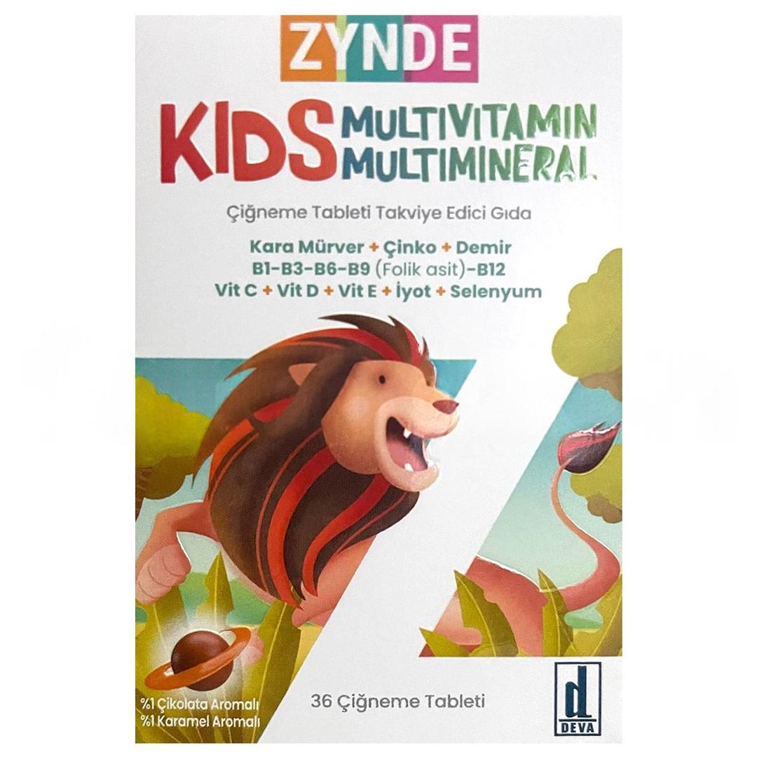 Zynde Kids Multivitamin 36 Çiğneme Tableti