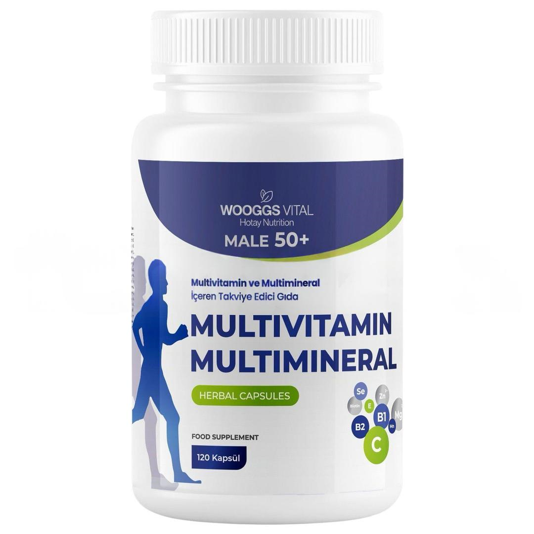 Wooggs Vital Multivitamin ve Multimineral Men 50+ İteg 120 Kapsül