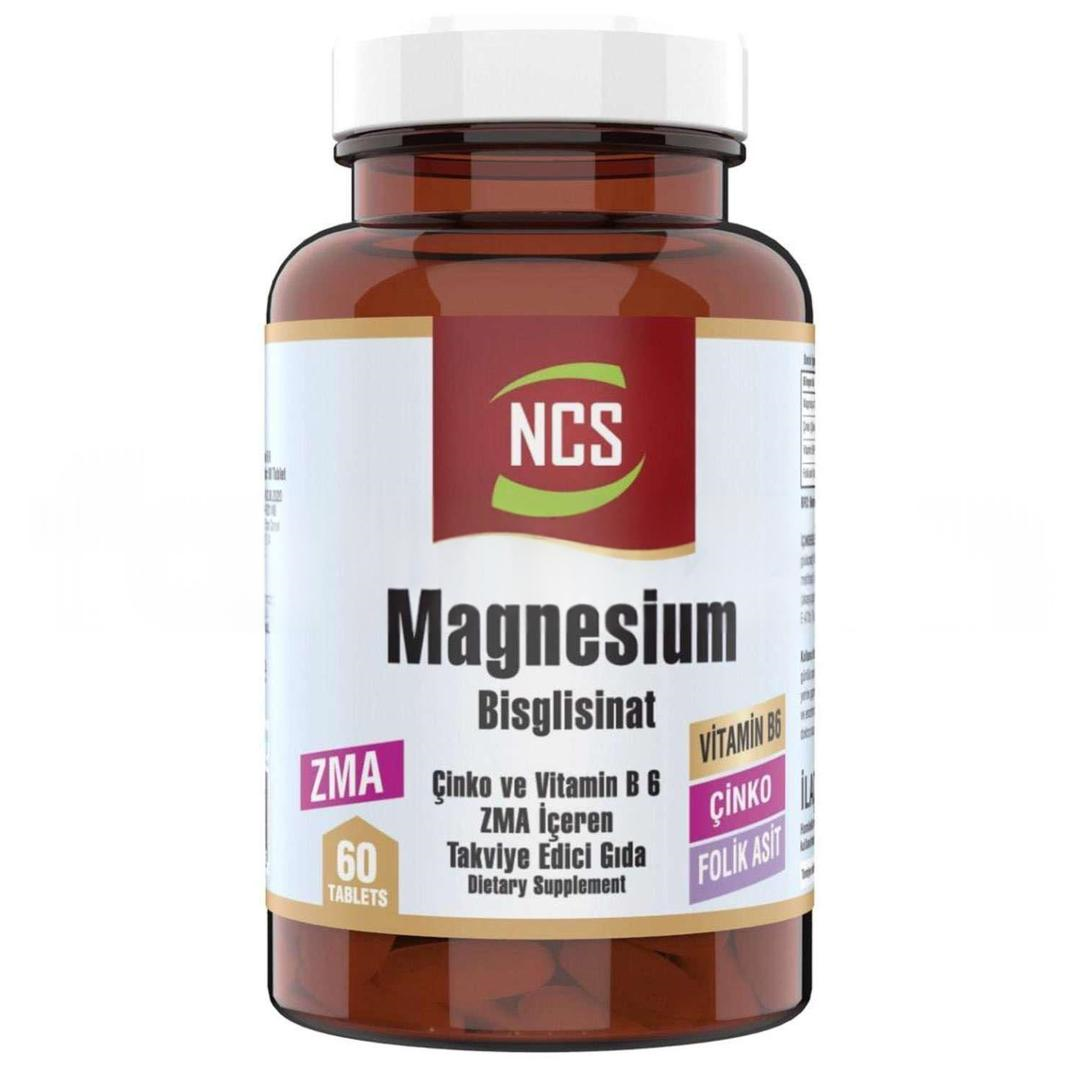 NCS Magnezyum Bisglisinat Çinko B6 Folik Asit 60 Tablet