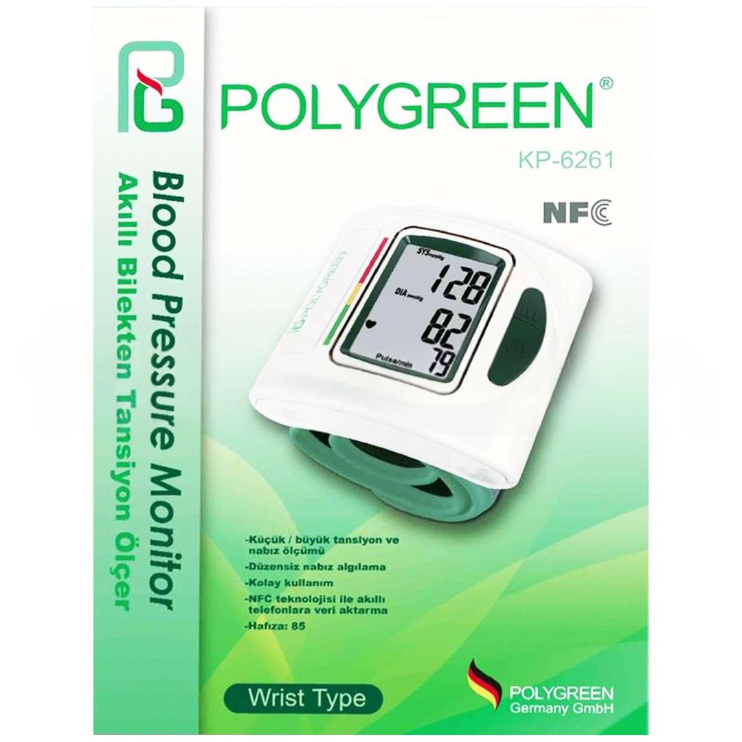 Polygreen KP6261 Bilekten Ölçen Dijital Hafızalı Tansiyon Aleti