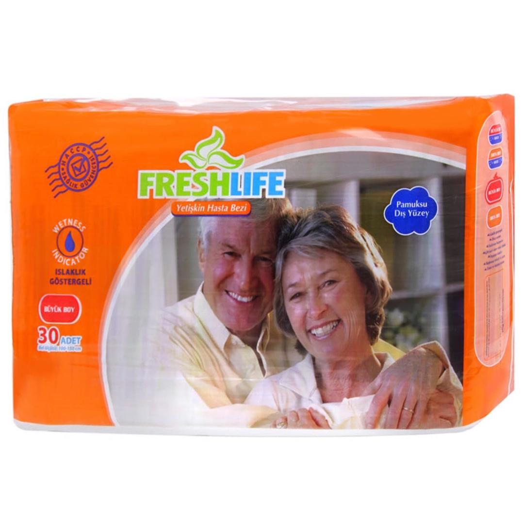 Freshlife Belbantlı Hasta Bezi Islaklık Göstergeli Large 30 Adet