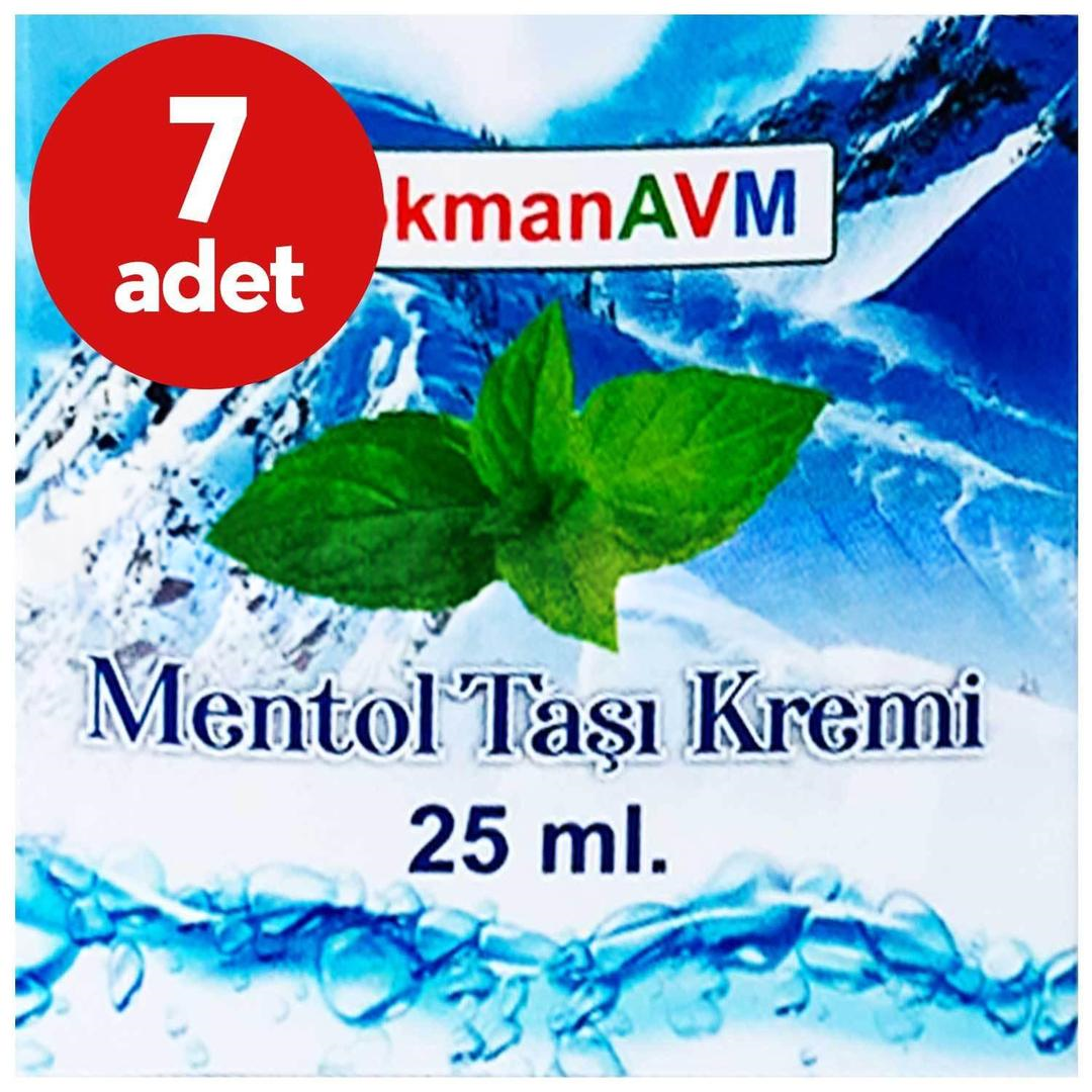 Lokmanavm Mentol Taşı Kremi Migren Baş Ağrısı Ağrılar 25 ml - 7 Adet