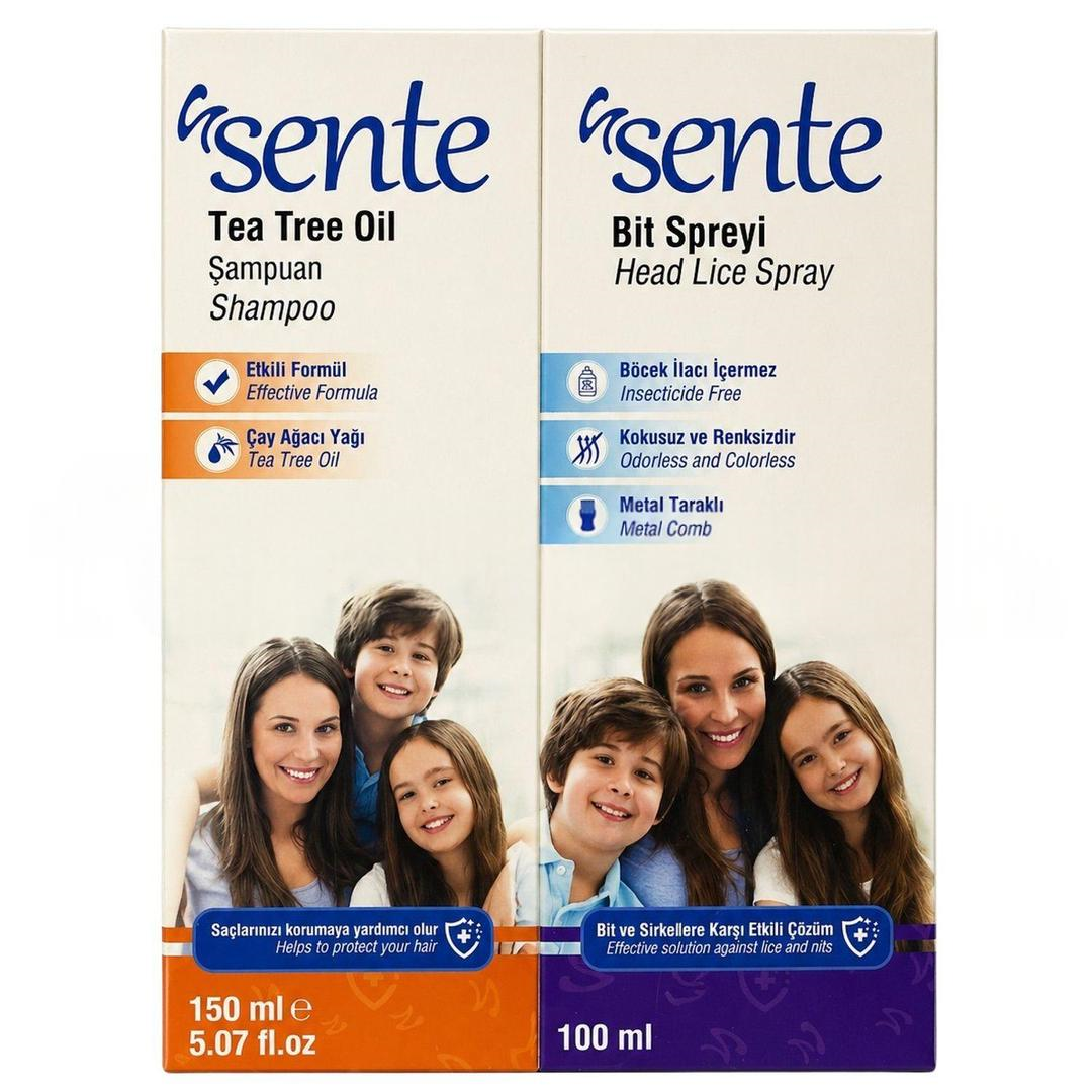 Sente Bit Seti - Sprey 100 ml + Metal Tarak + TTO Şampuan 150 ml