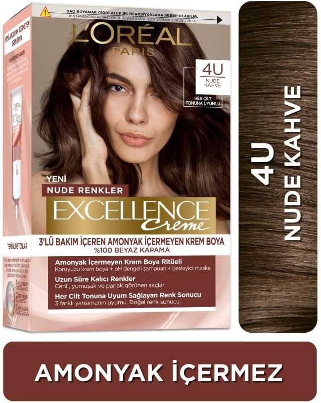 Loreal Paris Excellence Creme Nude 4U Nude Kahve Saç Boyası