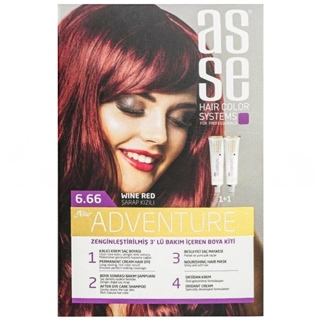 Asse Hair Color System Saç Boyası Şarap Kızılı No: 6.66