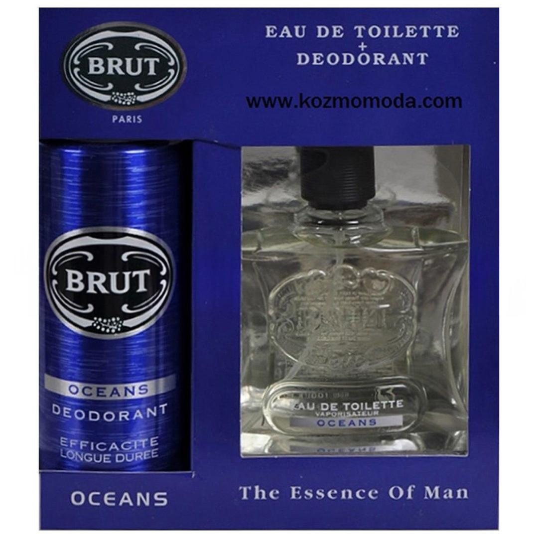Brut Set EDT 100 ml + Oceans Sprey Deodorant 200 ml