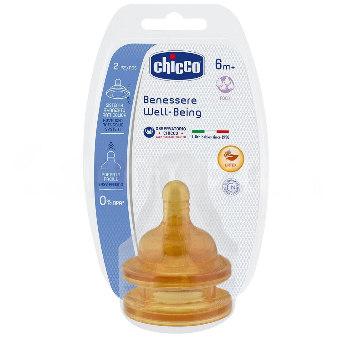 Chicco Fizyolojik Biberon Emziği 6 Ay+ Mama Akışlı Kauçuk