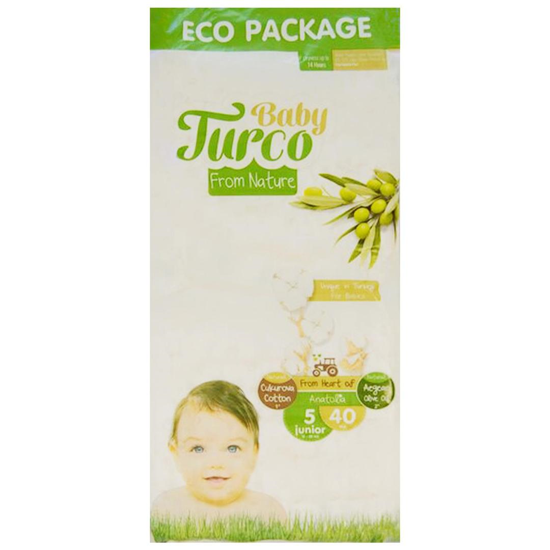 Baby Turco Doğadan Klasik Bebek Bezi Junior 12-25 kg No: 5 40'lı