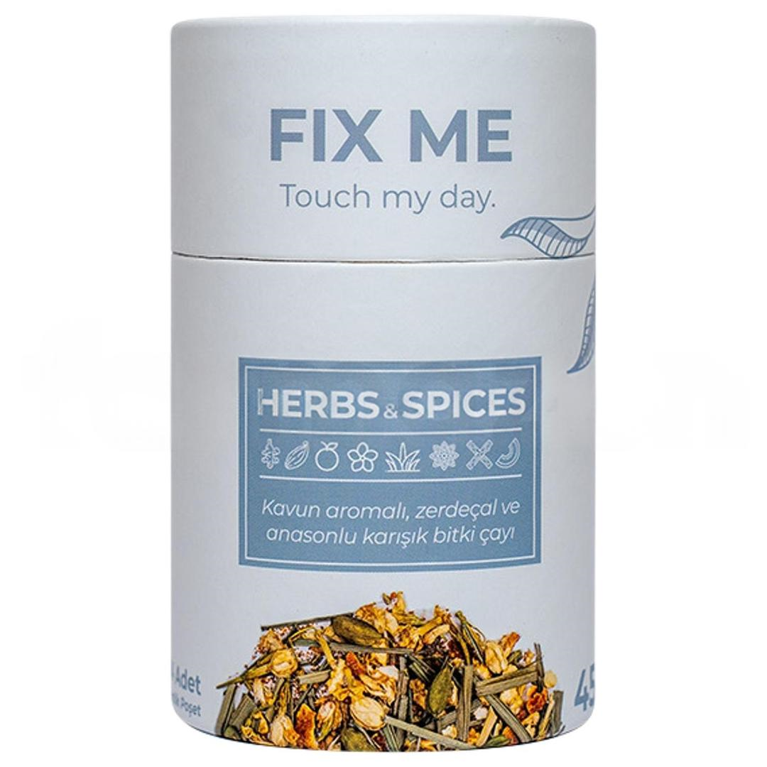 Teagro Fix Me Herbs and Spices Kavun Aromalı Zerdeçal ve Anasonlu Karışık Bitki Çayı 24 Demlik 45 gr