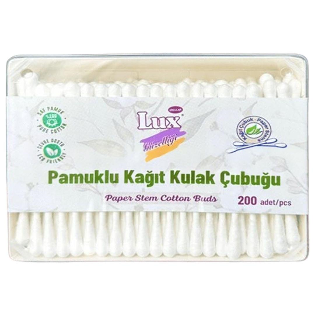 Lux Pamuklu Kağıt Kulak Çubuğu Kare 200'lü