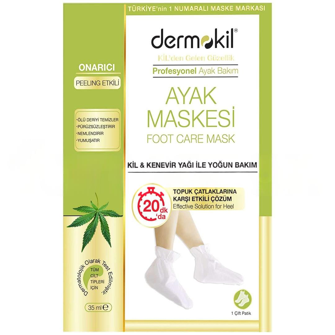 Dermokil Kil ve Kenevir Yağlı Peeling Etkili Ayak Maskesi 35 ml