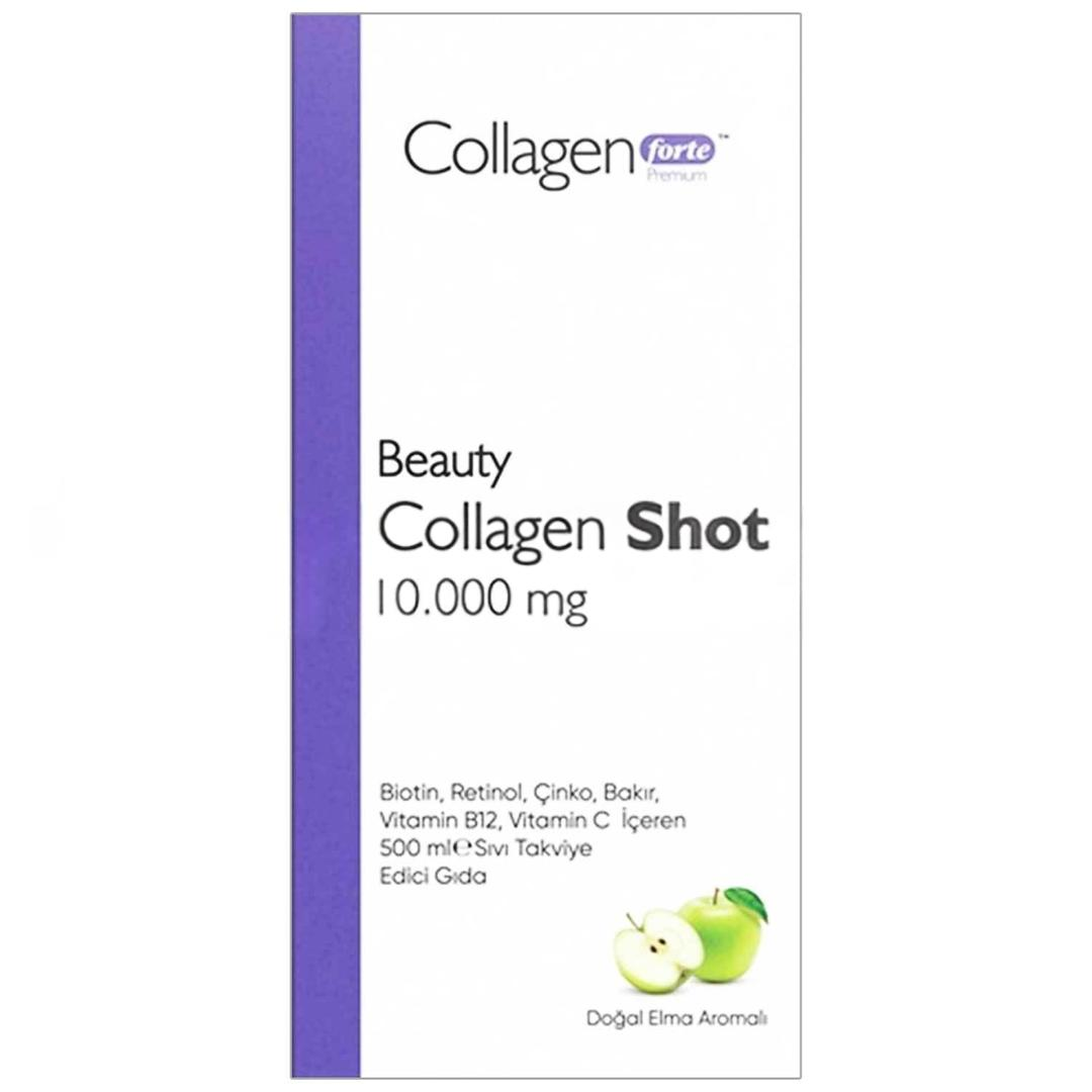 Collagen Forte Collagen Shot Biotin Vitamin B12 Vitamin C Bakır Retinol 500 ml