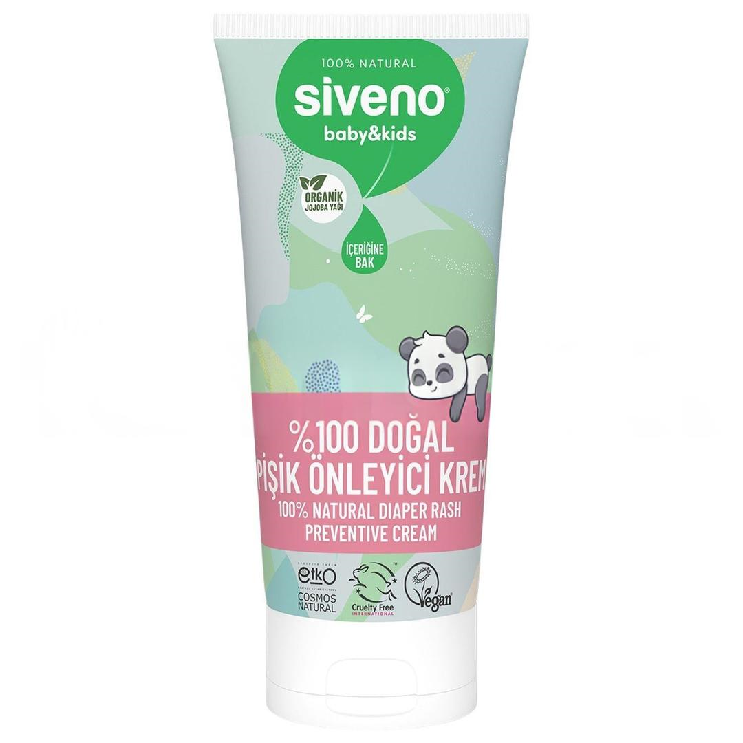 Siveno %100 Doğal Bebek Pişik Önleyici Çinko Hassas Hipoalerjenik Vegan Bakım Krem 50 ml