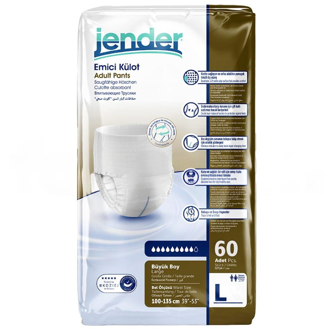 Jender Plus Hasta Bezi Emici Külot Large 60'lı