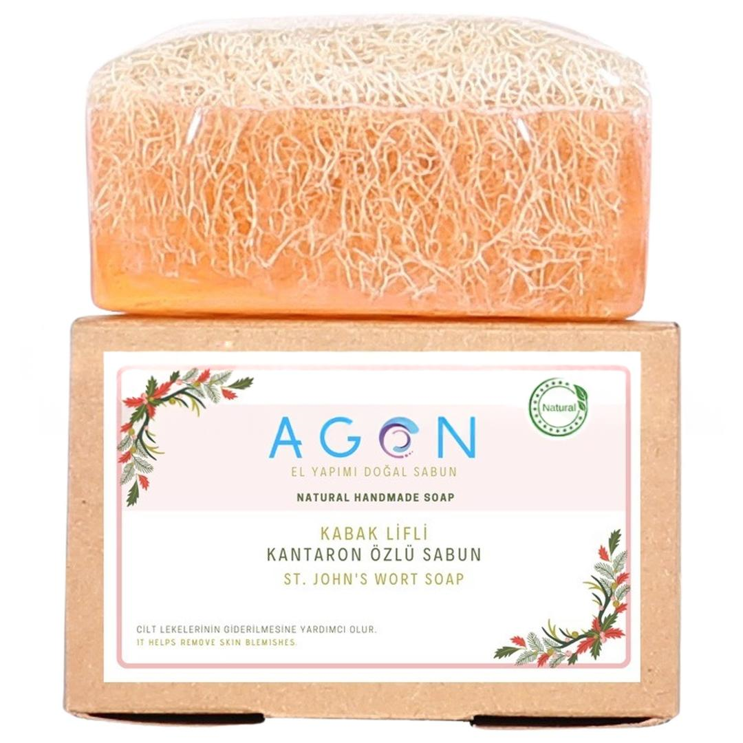 Agon El Yapımı Doğal Kabak Lifli Kantaron Özlü Sabun 120 gr