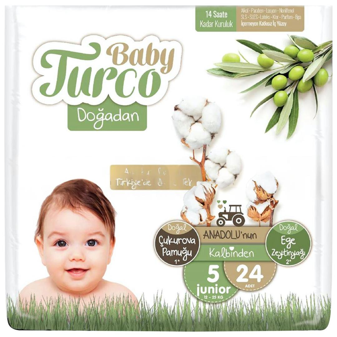 Baby Turco Doğadan 5 Numara Junior 24 Adet 12-25 kg