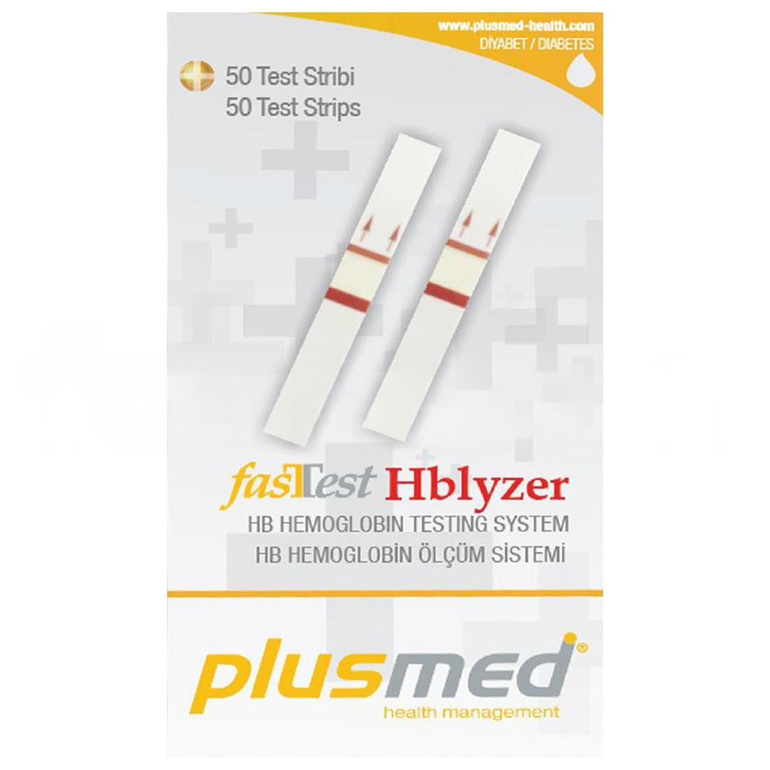 Plusmed Fasttest Hblyzer Hemoglobin Ölçüm Stripi 50'li