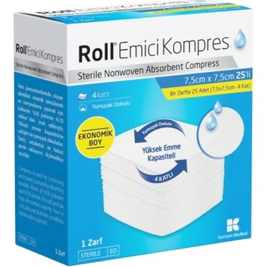 Roll Emici Kompres 7,5cm x 7,5cm 25li
