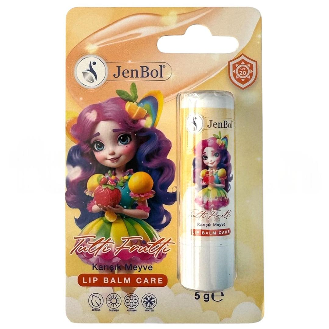 Jenbol Kids Lip Balm Dudak Bakım Kremi Tutti Frutti Spf20 5 gr