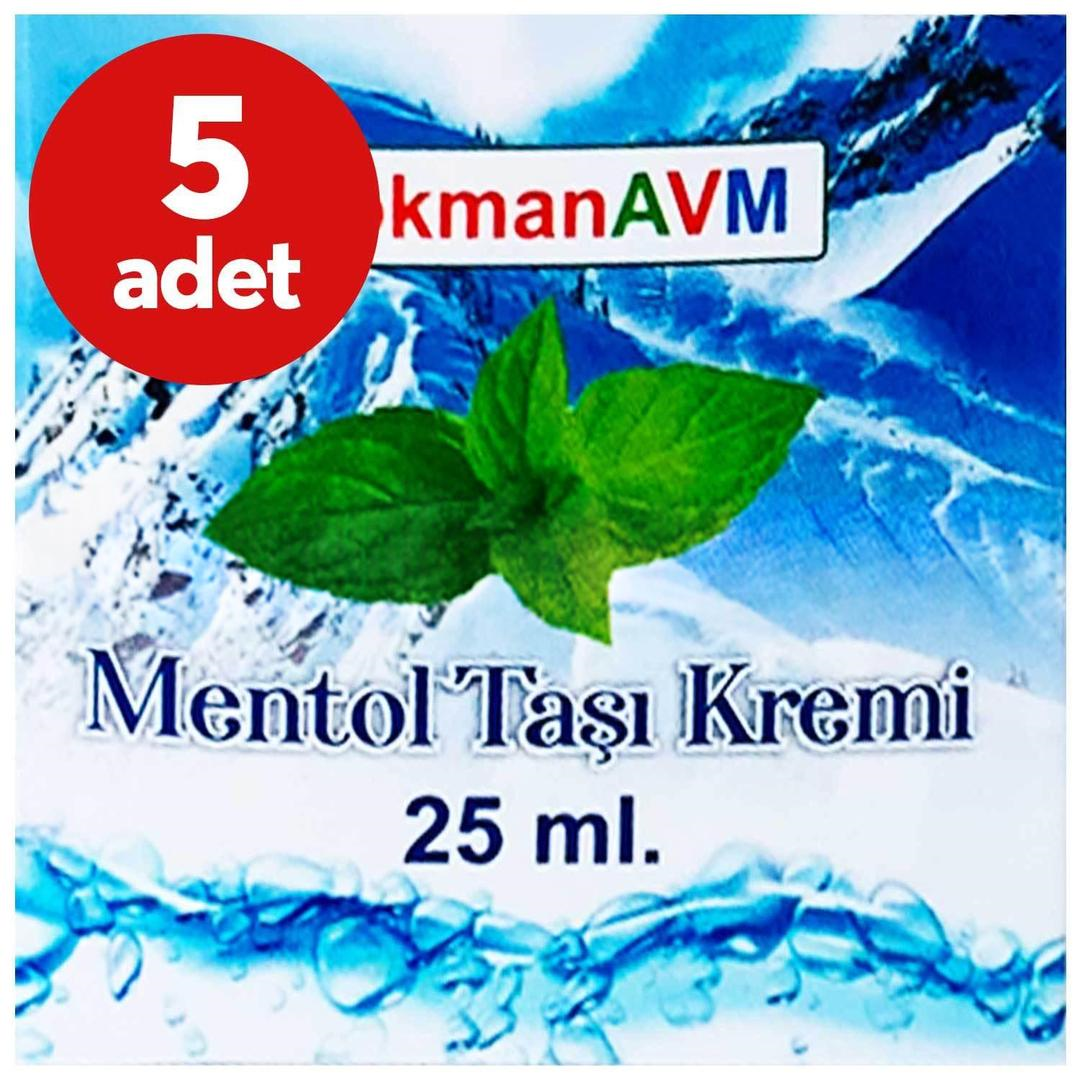 Lokmanavm Mentol Taşı Kremi Migren Baş Ağrısı Ağrılar 25 ml - 5 Adet