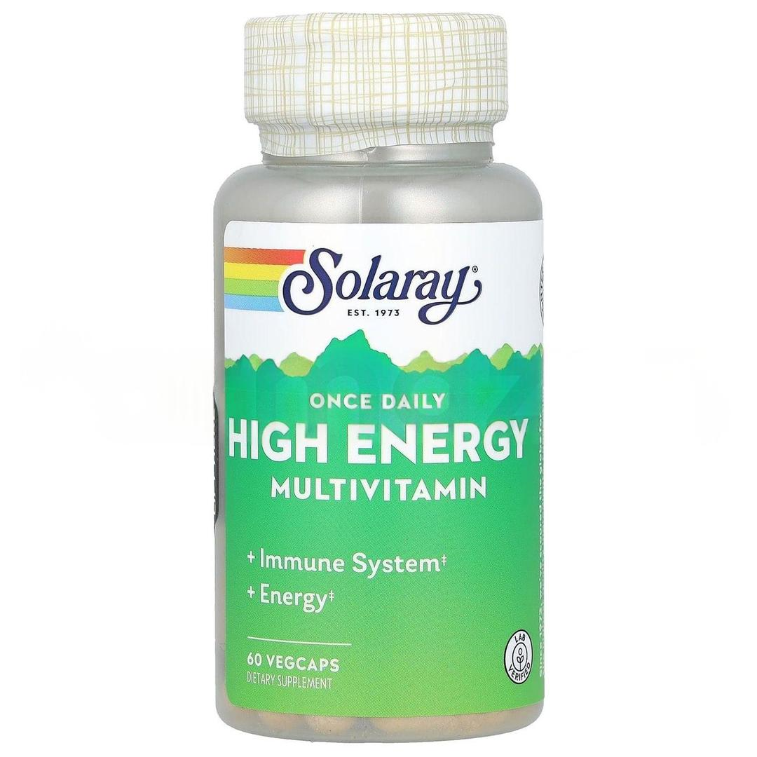 Solaray Once Daily High Energy Multivitamin 60 Vegcaps - İthal