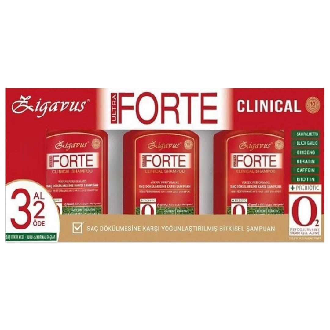 Zigavus Forte Ultra Clinical Kuru & Normal Saçlar için 300 ml - 3 Al 2 Öde