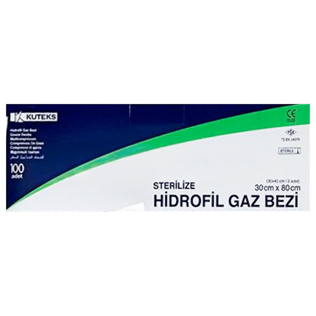 Kuteks Steril Gazlı Bez 30 x 80 cm 100'lü