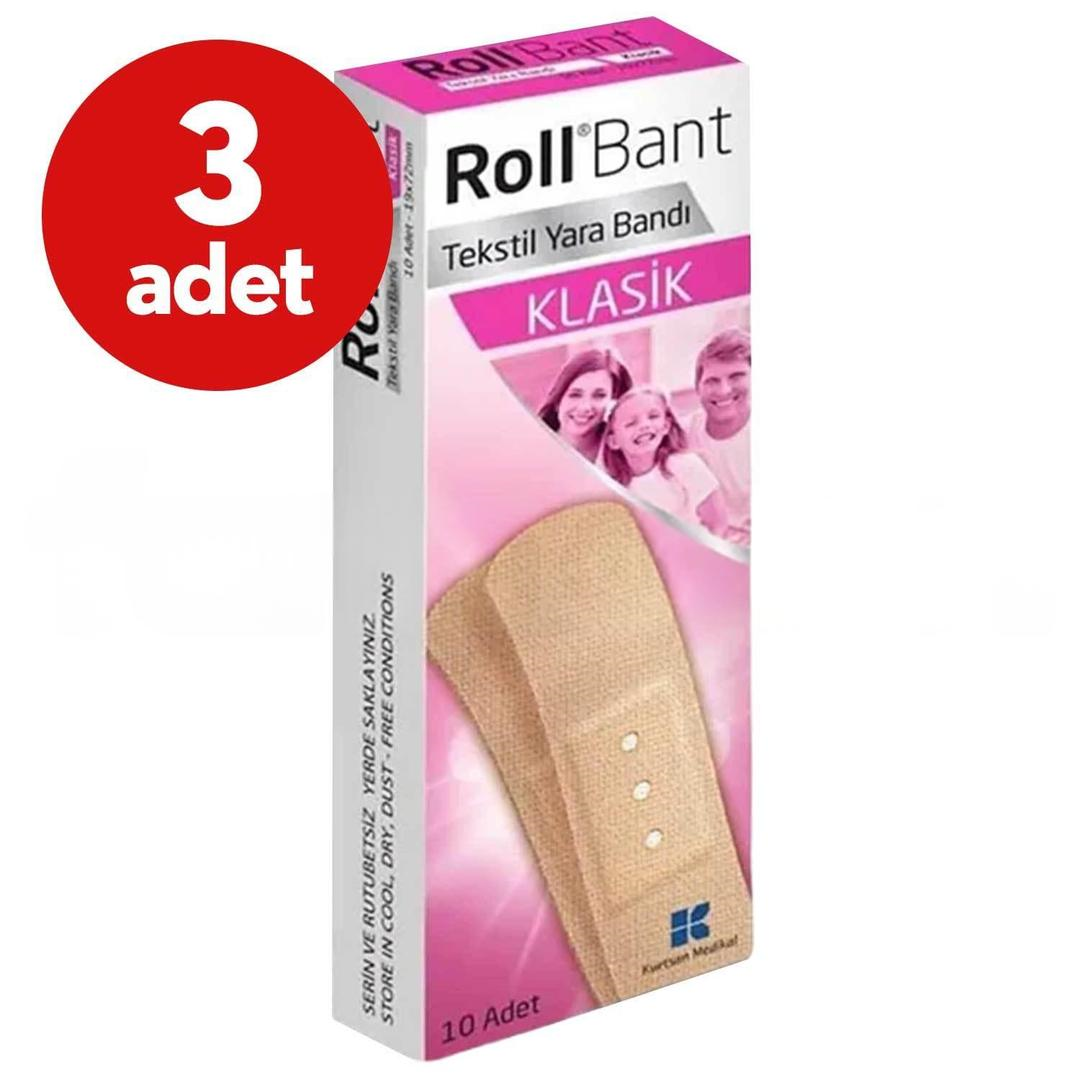 Roll Bant Tekstil Yara Bandı 10'lu - 3 Adet