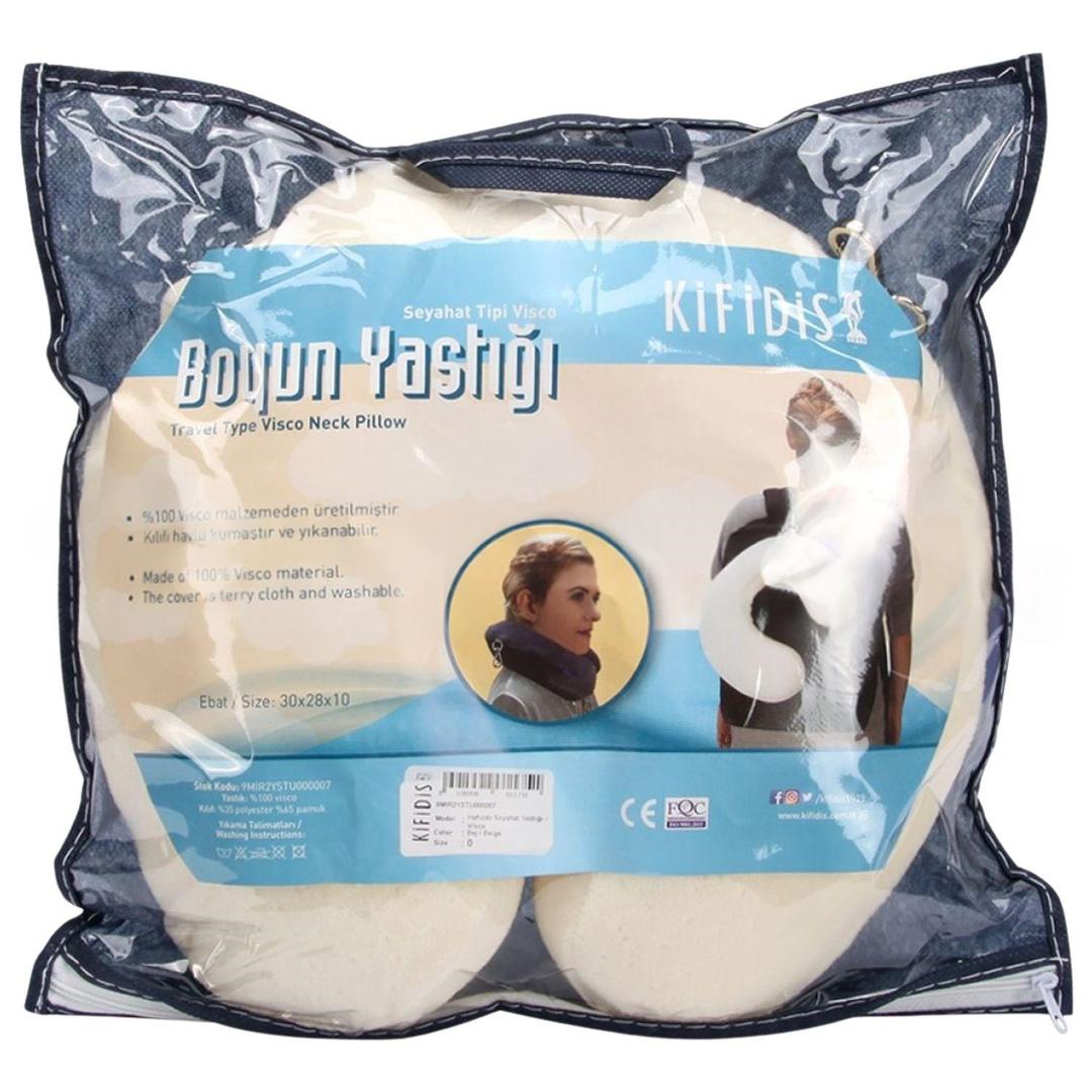 Kifidis Hafızalı Visco Seyahat Yastığı Gri