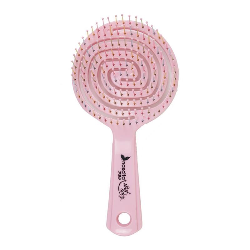 Nascita Pro 3D Flexi Kontrol Açma Tarama Saç Fırçası Pembe