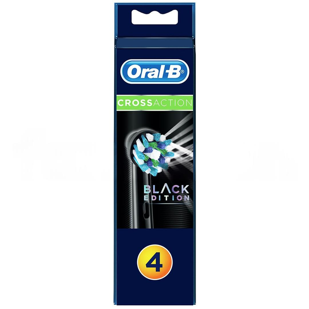 Oral-B Cross Action Şarjlı Diş Fırçası Yedek Başlık 4'lü - Siyah - Eski Ambalaj