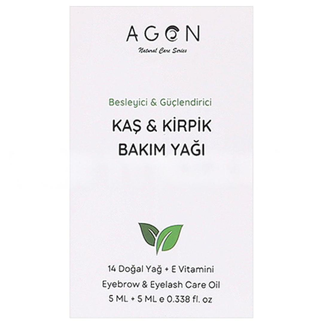 Agon Besleyici ve Güçlendirici Doğal Kaş ve Kirpik Bakım Yağı 5 ml + 5 ml