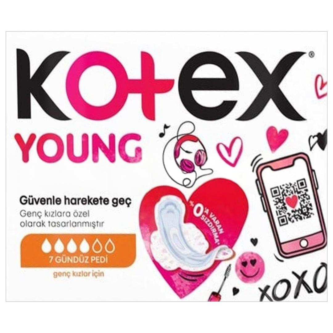 Kotex Young Genç Kızlar İçin Gündüz Pedi Tekli Paket 7'li