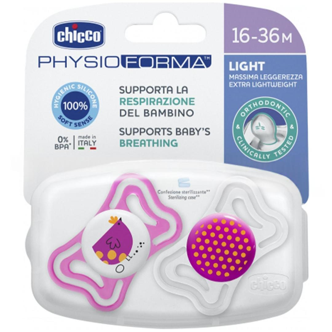 Chicco Pyhsioforma Light Silikon Emzik 16-36 Ay 2'li - Kız
