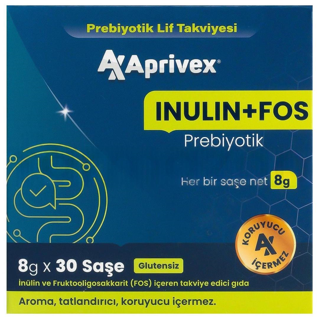 Aprivex Inulin+Fos Prebiyotik 8 gr x 30 Saşe