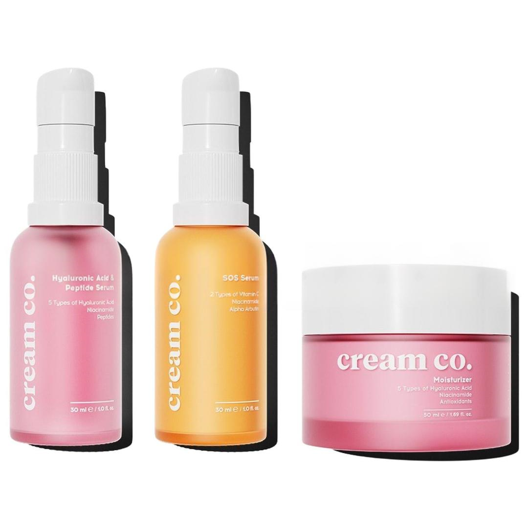 Cream Co. Aydınlatıcı Bakım Seti Pep 30 ml + Sos 30 ml + Mo 50 ml