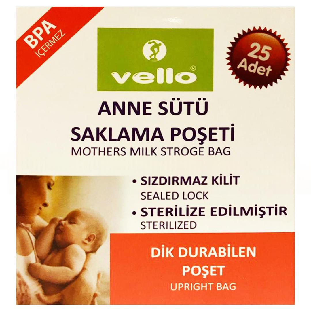Vello Anne Sütü Saklama Poşeti 25'li