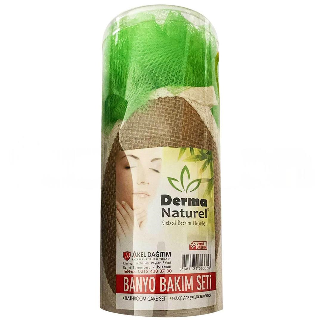 Derma Naturel Banyo Bakım Seti - 4 Parça Duş Lifi Seti
