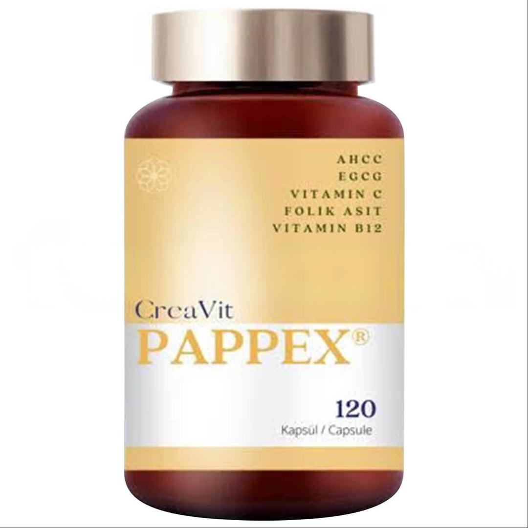 Creavit Pappex AHCC EGCG Folik Asit B12 ve C Vitamini 120 Kapsül