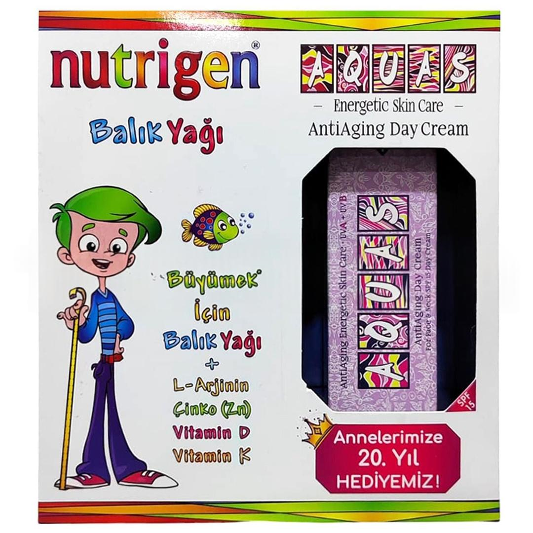 Nutrigen Balık Yağı Şurubu 200 ml - Aquas Enerjetik Day Cream SPF15 75 ml Hediyeli