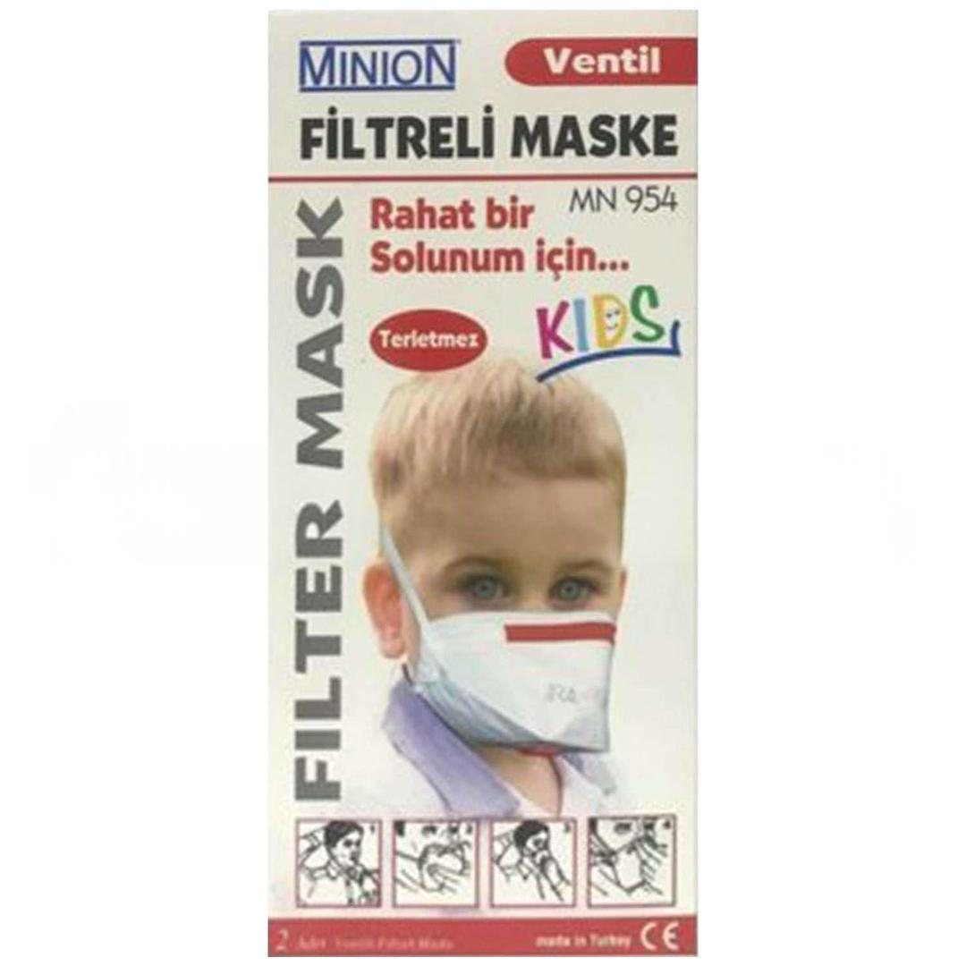 Minion Filtreli MN954 Ventilli Çocuk Maske Tekli