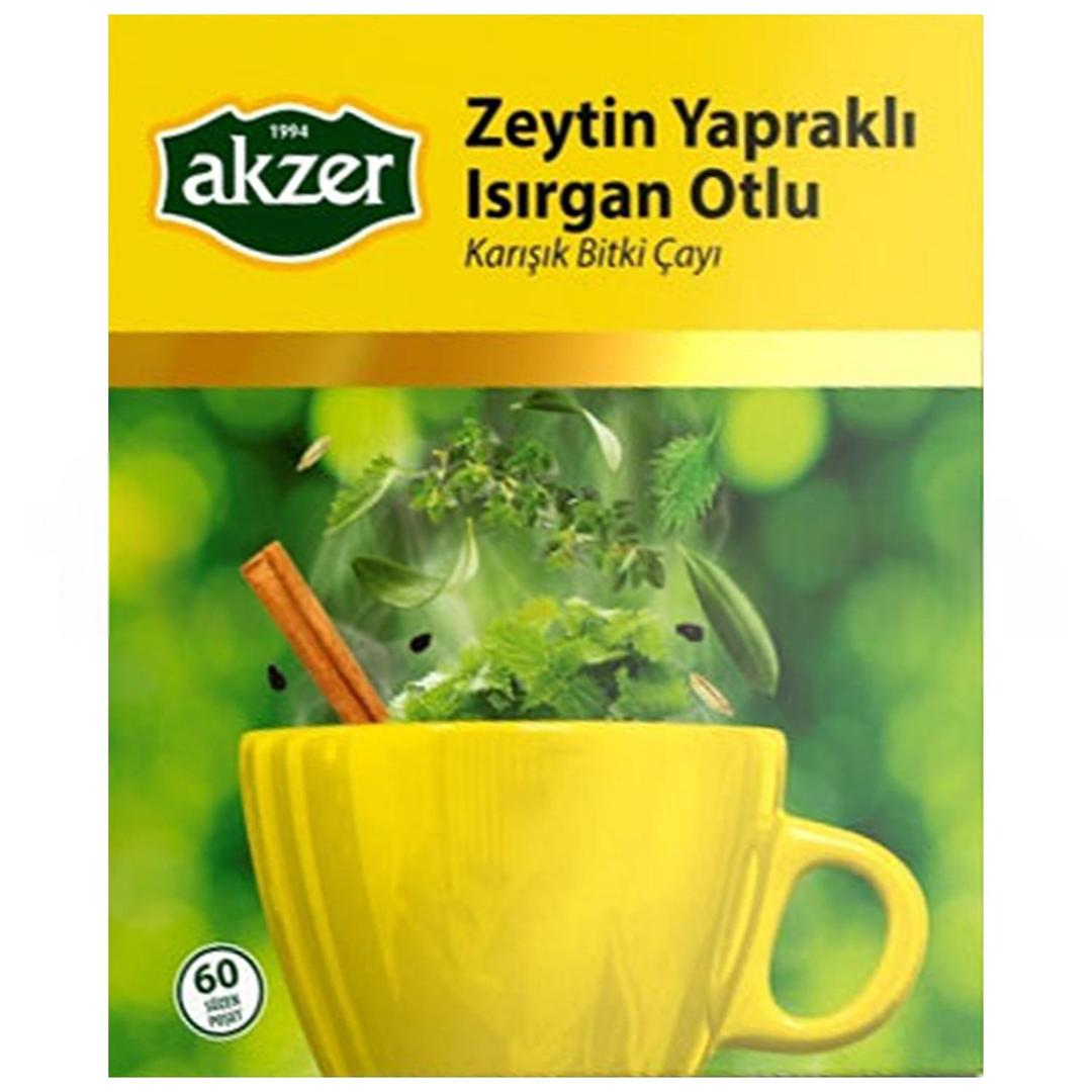 Akzer Zeytin Yapraklı Isırgan Otlu Çay 60'lı Süzen Poşet